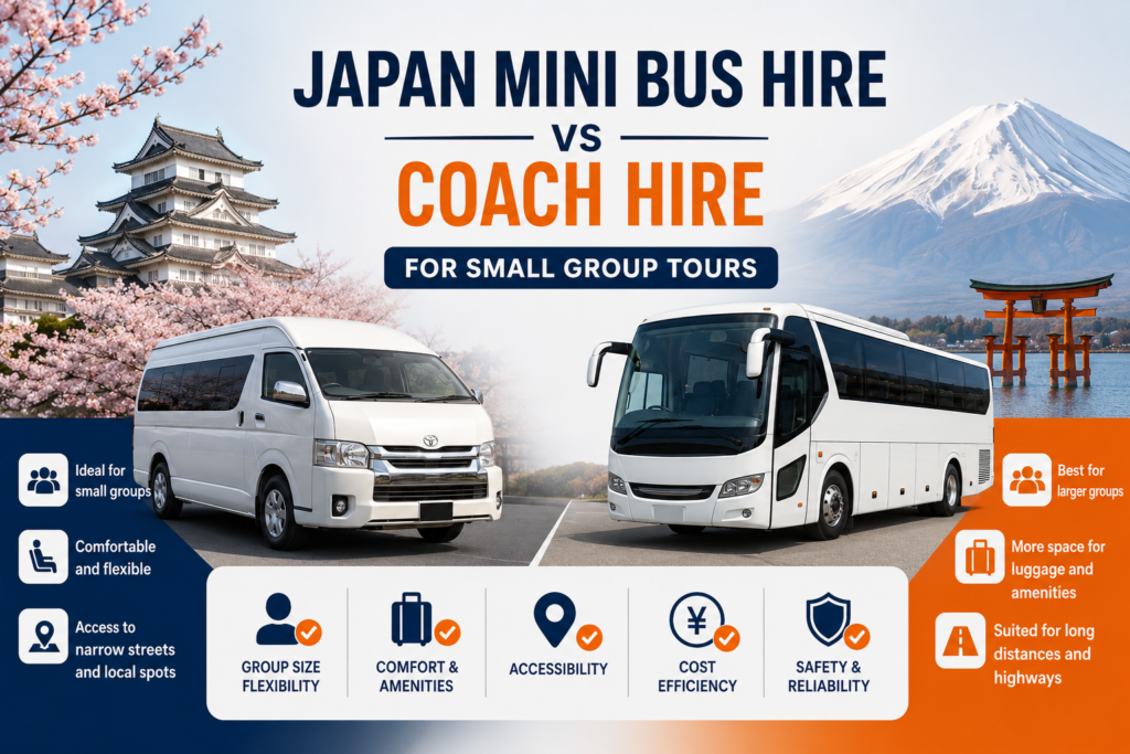 Japan Mini Bus Hire vs Coach Hire for Small Group Tours