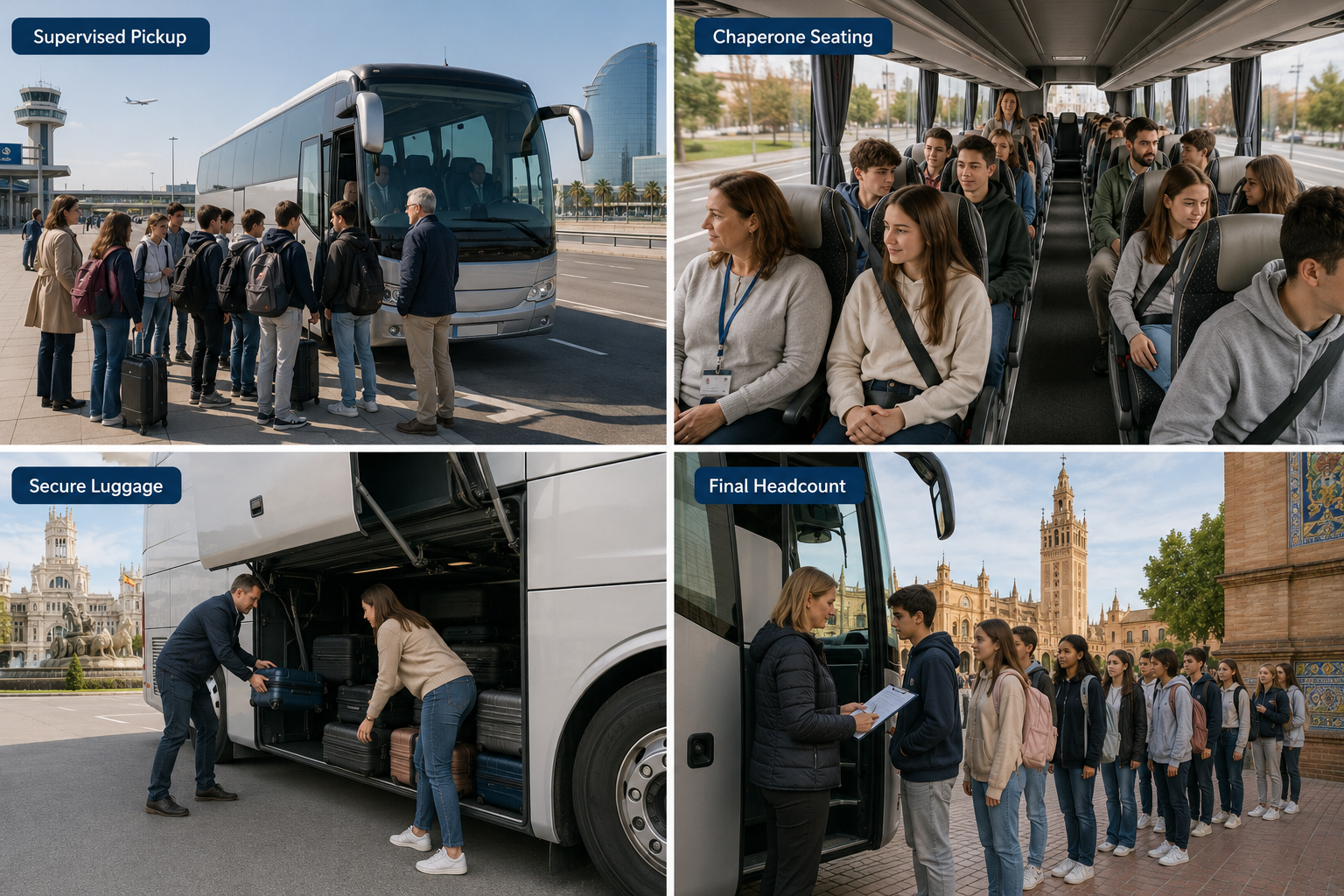 Bus Hire for School Trips in Spain